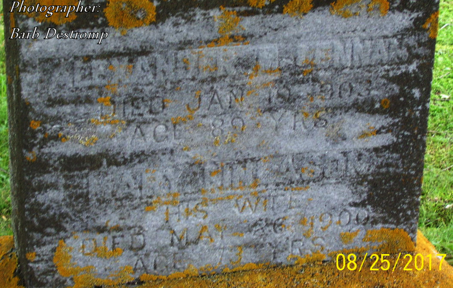Photo of headstones/Alexander McLennan d1903 hdstn Sheldon Hill Cem NY